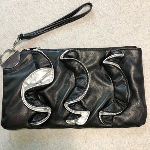 Black/Silver Wristlet/Clutch